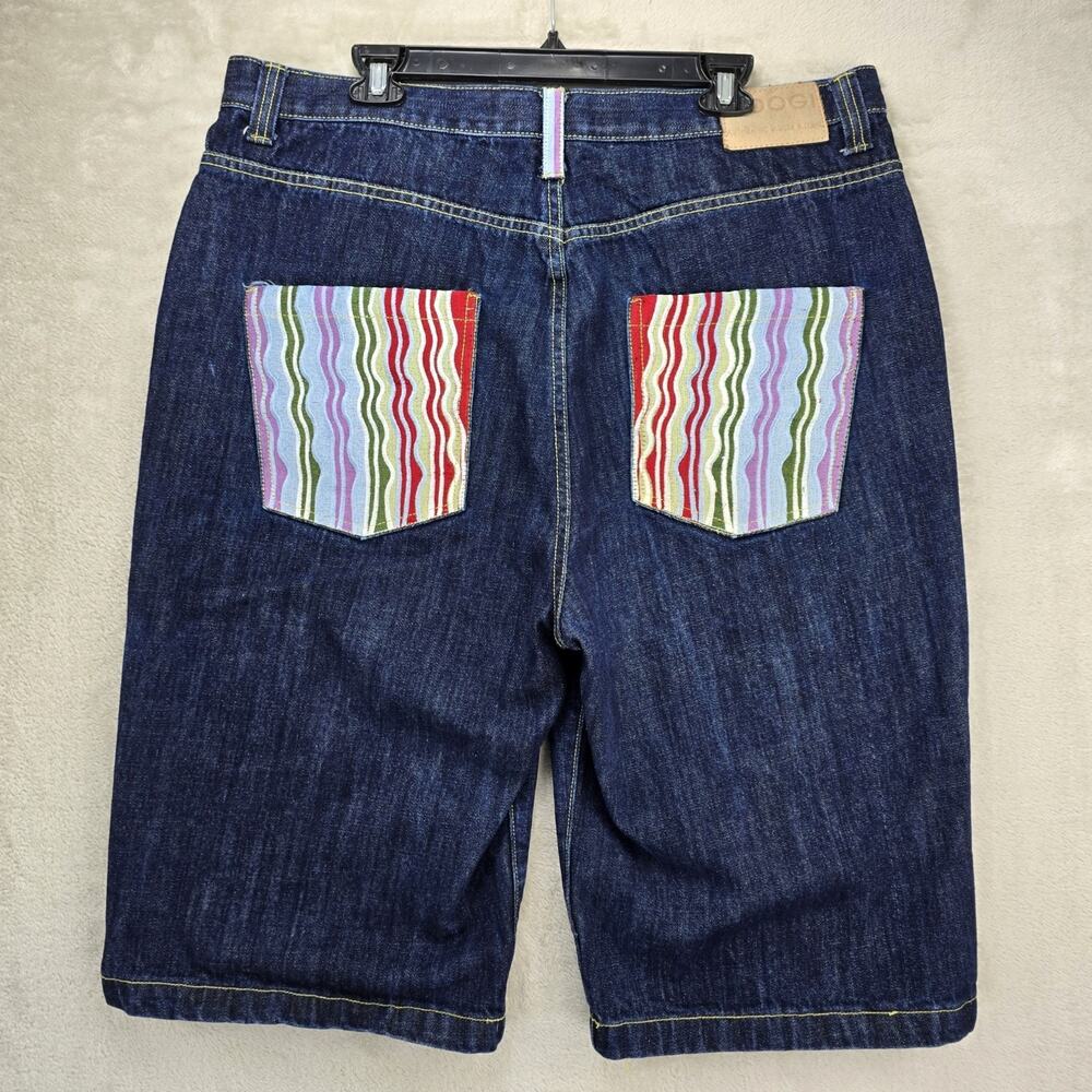 Vintage Coogi Denim Shorts Mens 40x15 (Fits 38x14) Blue Embroidered Baggy Y2K